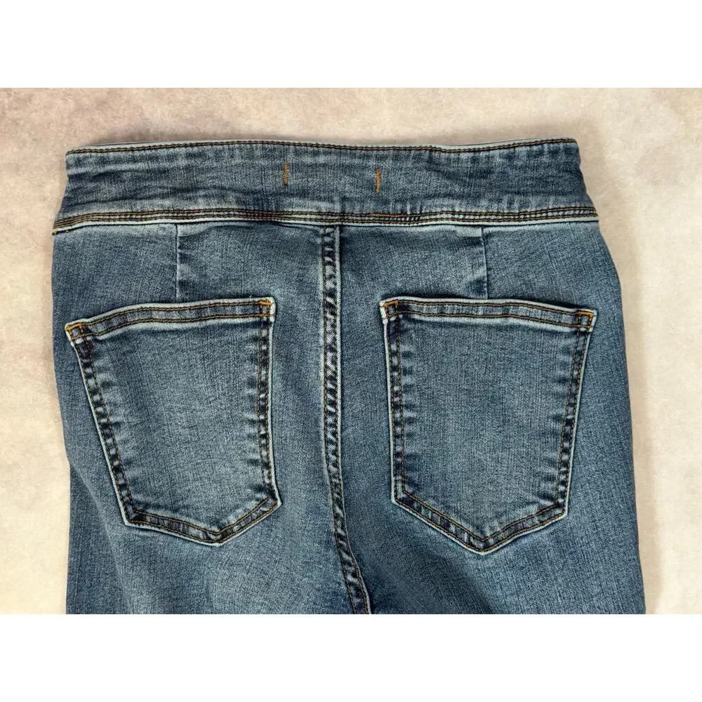 Free People Just Float On Flare Jeans Size 26 Medium Wash Wide Leg Boho